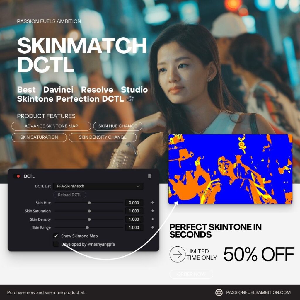 PFA SkinMatch DCTL - Davinci Resolve